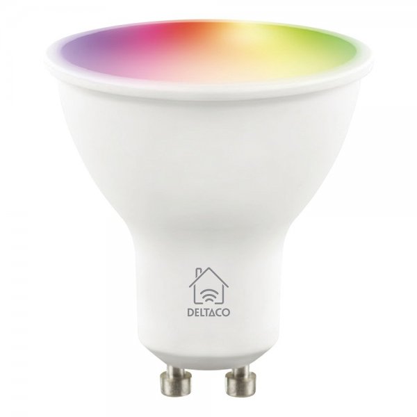 Deltaco Smart Home LED-lamper GU10 RGB WiFi 4.7W 3-pak