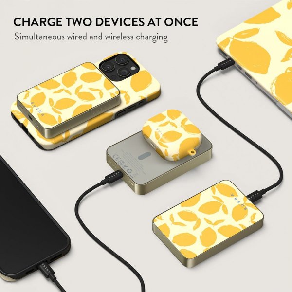 Burga Powerbank MagSafe 5000 mAh Lemon Tart Guld
