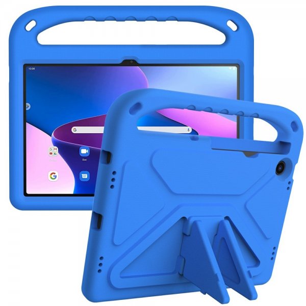 Lenovo Tab M10 Plus (3rd Gen) TB125 TB128 Cover til børn med standerfunktion Blå