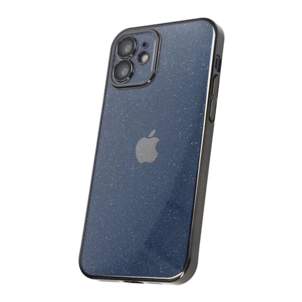 iPhone 11 Cover Glitter Gennemsigtigt Stødsikkert Sort