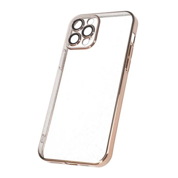 iPhone 12 Pro Cover Glimmer Transparent Stødsikkert Guld