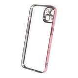 iPhone 15 Cover Glitter Gennemsigtigt Stødsikkert Lyserødt