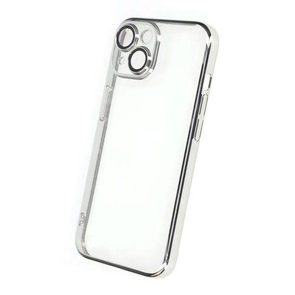 iPhone 15 Cover Glitter Transparent Stødsikkert Sølv