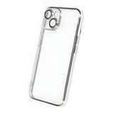 iPhone 15 Cover Glitter Transparent Stødsikkert Sølv