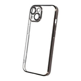 iPhone 15 Cover Glitter Transparent Stødsikkert Sort