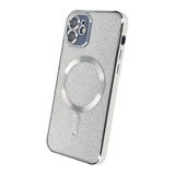iPhone 11 Cover Glitter Transparent MagSafe Sølv