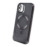 iPhone 11 Cover Glitter Transparent MagSafe Sort