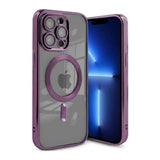 iPhone 13 Pro Cover Glitter Gennemsigtig MagSafe Lilla