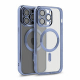 iPhone 14 Pro Max Cover Glitter Transparent MagSafe Blå