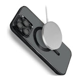 iPhone 15 Pro Max Cover Glimmer Gennemsigtig MagSafe Sort