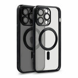 iPhone 15 Pro Cover Glitter Transparent MagSafe Sort