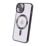 iPhone 15 Cover Glitter Transparent MagSafe Sort