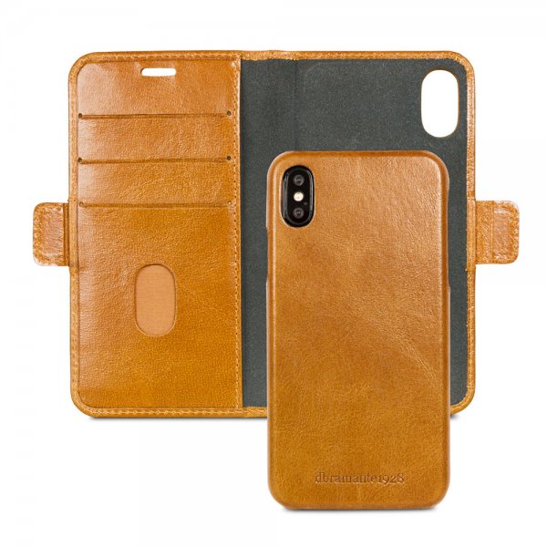 dbramante1928 iPhone X/Xs Cover Lynge Aftageligt Cover Tan