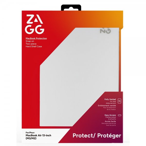 ZAGG MacBook Air 13 M2 (A2681)/M3 (A3113) Hard Shell Gennemsigtig