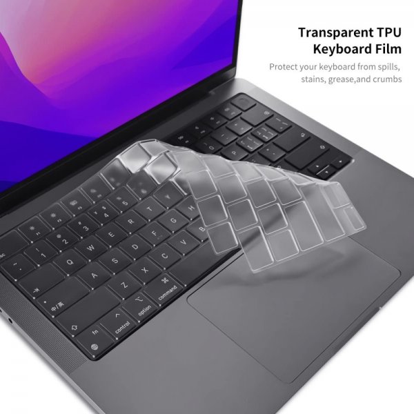 Enkay MacBook Air 15 M2 (A2941) Cover med Tastaturbeskyttelse Lavender