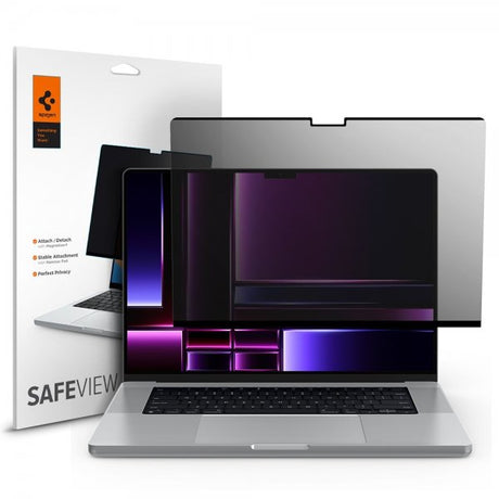 Spigen MacBook Pro 16 M1/M2/M3/M4 Skærmbeskyttelse Safe View