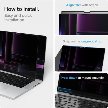 Spigen MacBook Pro 16 M1/M2/M3/M4 Skærmbeskyttelse Safe View