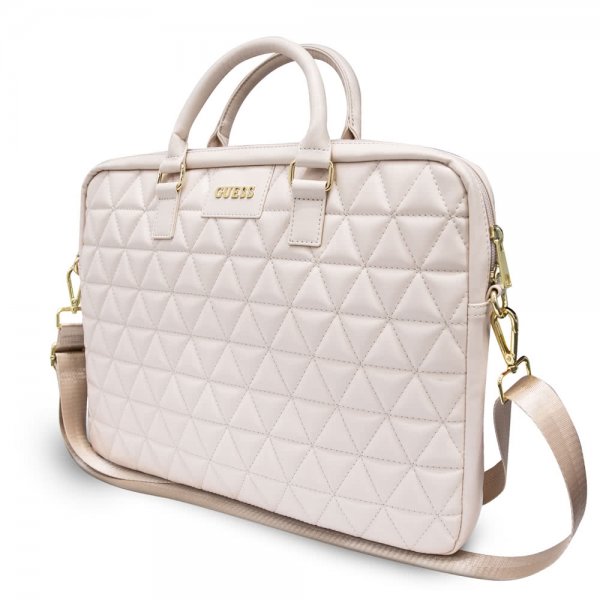Guess MacBook Taske 15 tommer Quilted Rosa