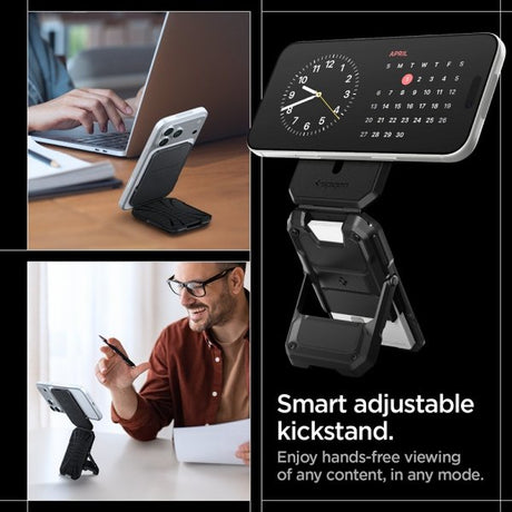Spigen MagSafe Kortholder Tough Armor Pro MagFit Sort