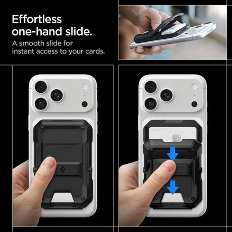 Spigen MagSafe Kortholder Tough Armor Pro MagFit Sort