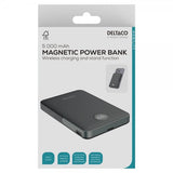 Deltaco MagSafe Powerbank med Stativ 5000 mAh 20W Sort