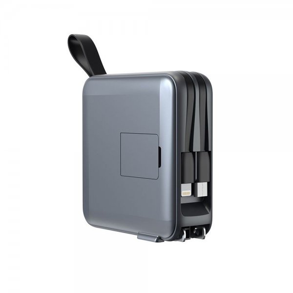 Mobile Origin MagSafe-powerbank/Rejseoplader Indbyggede kabler/Apple Watch-opladning Grå