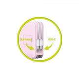Mobile Origin MagSafe-powerbank/Rejseoplader Indbyggede kabler/Apple Watch-opladning Rosa
