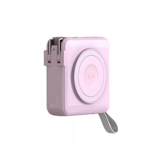 Mobile Origin MagSafe-powerbank/Rejseoplader Indbyggede kabler/Apple Watch-opladning Rosa