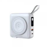 Mobile Origin MagSafe-powerbank/rejselader Indbyggede kabler/Apple Watch-opladning Hvid