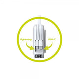 Mobile Origin MagSafe-powerbank/rejselader Indbyggede kabler/Apple Watch-opladning Hvid