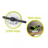 Mobile Origin MagSafe-powerbank/rejselader Indbyggede kabler/Apple Watch-opladning Hvid