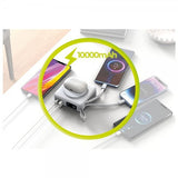Mobile Origin MagSafe-powerbank/rejselader Indbyggede kabler/Apple Watch-opladning Hvid
