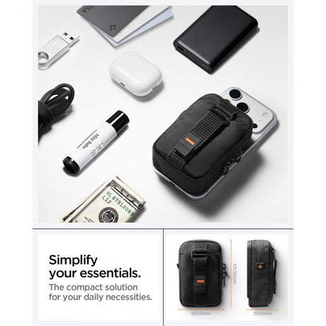 Spigen MagSafe Taske Portable Organizer Pouch Tintap Zip MagFit Sort
