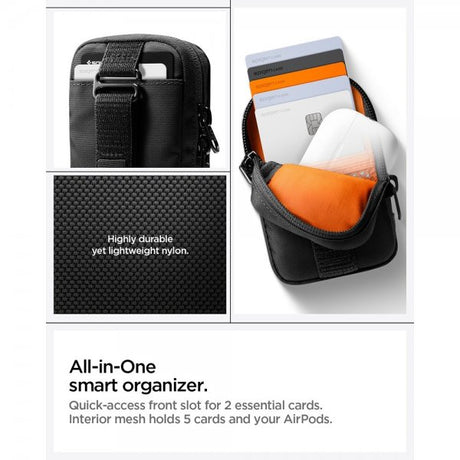 Spigen MagSafe Taske Portable Organizer Pouch Tintap Zip MagFit Sort