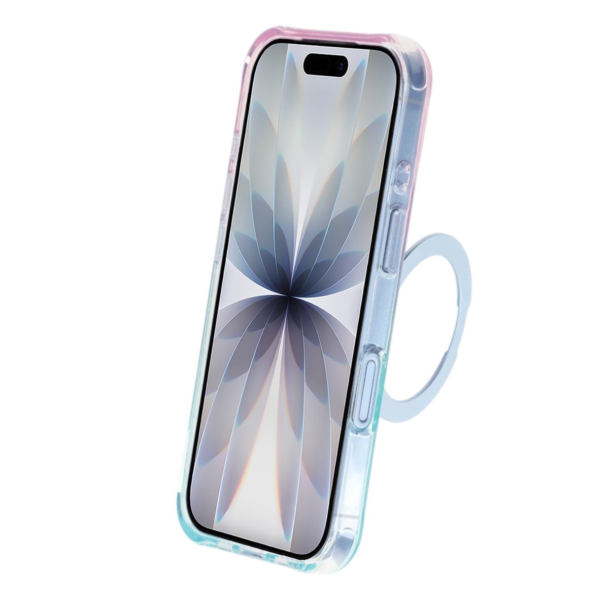 iPhone 17 Cover med marmoreret MagSafe-stativ Blå