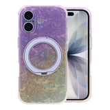iPhone 17 Cover med marmoreret MagSafe-stativ Lilla