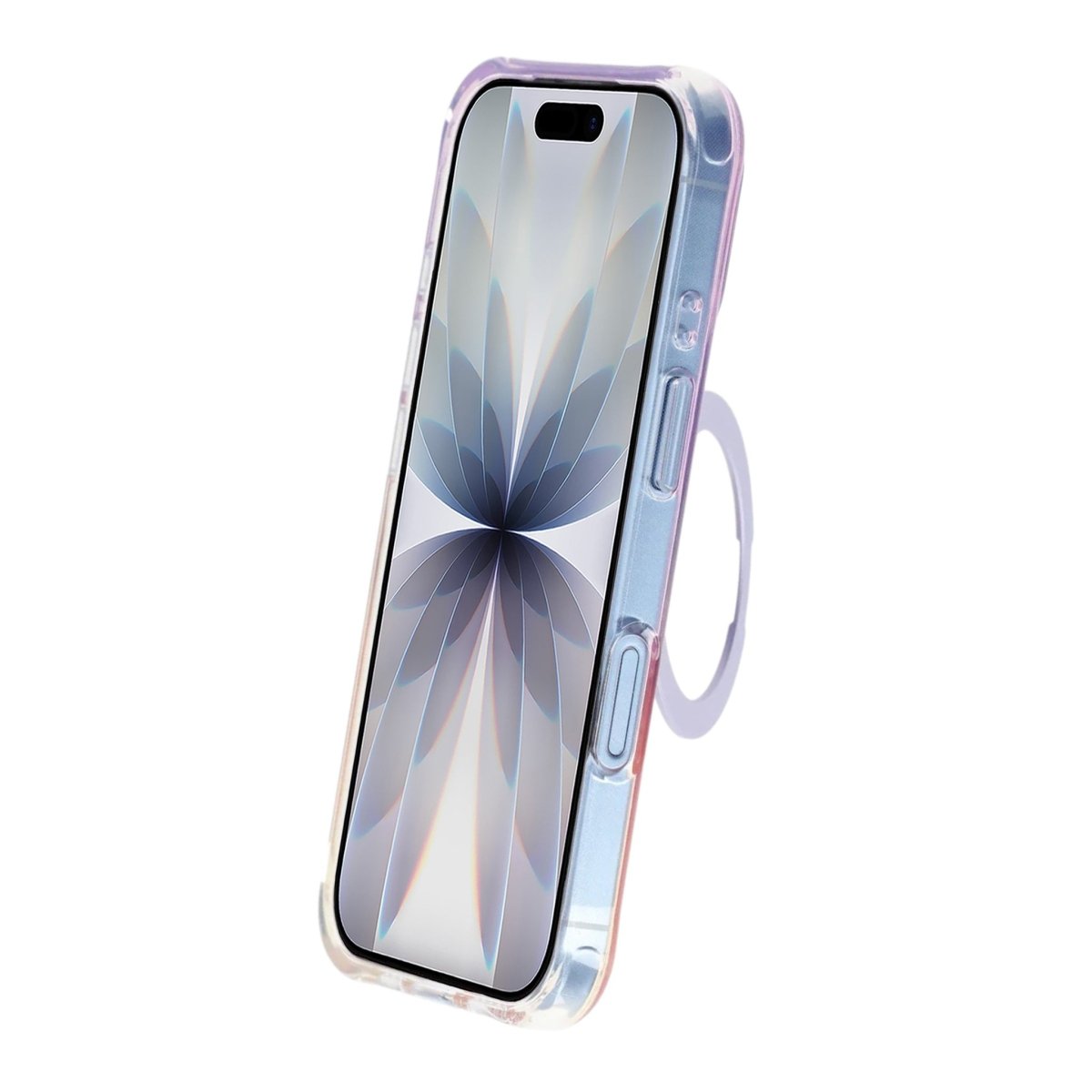 iPhone 17 Cover med marmoreret MagSafe-stativ Lilla