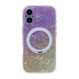 iPhone 17 Cover med marmoreret MagSafe-stativ Lilla