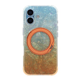 iPhone 17 Cover med marmoreret MagSafe-stativ Orange