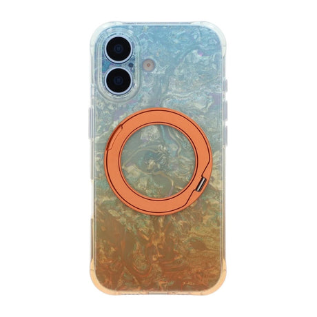 iPhone 17 Cover med marmoreret MagSafe-stativ Orange