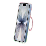 iPhone 17 Cover med marmoreret MagSafe-stativ Lyserød