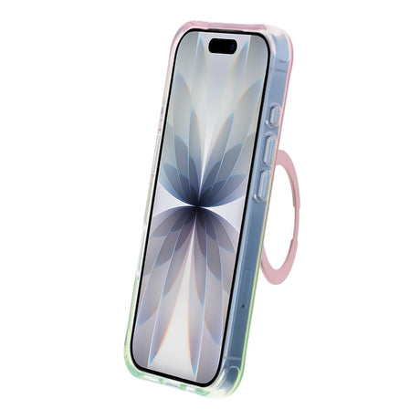 iPhone 17 Cover med marmoreret MagSafe-stativ Lyserød