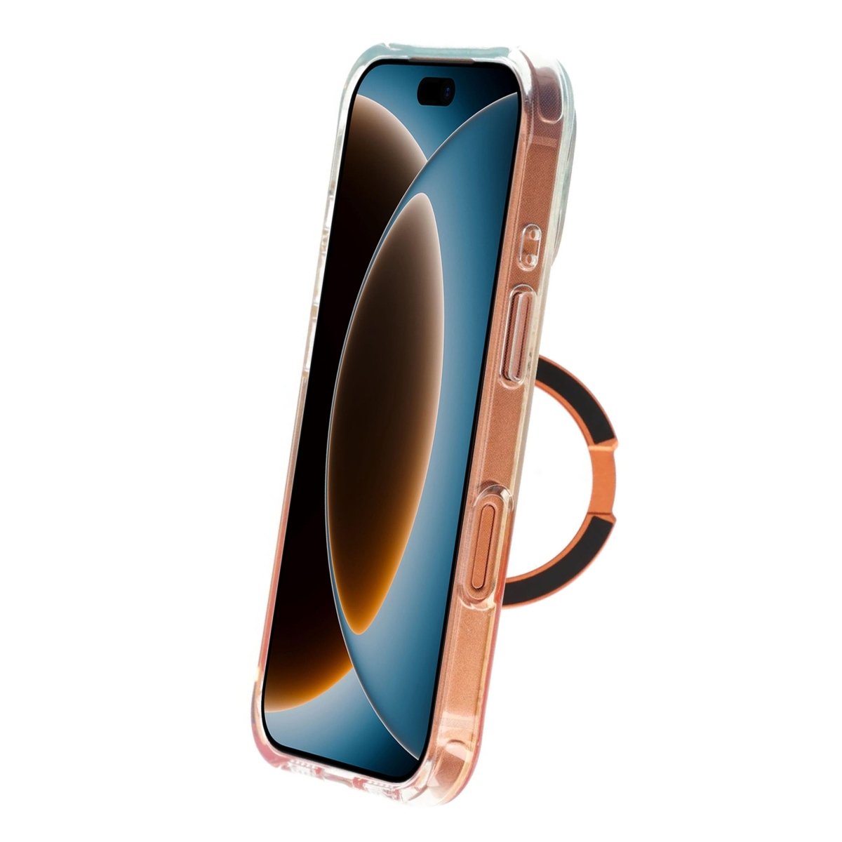 iPhone 17 Pro Max/iPhone 18 Pro Max Cover Marmoreret MagSafe-stativ Orange