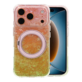 iPhone 17 Pro Max/iPhone 18 Pro Max Cover Marmoreret MagSafe-stativ Lyserød