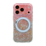 iPhone 17 Pro/iPhone 18 Pro Cover Marmoreret MagSafe-stativ Blå