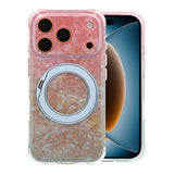 iPhone 17 Pro/iPhone 18 Pro Cover Marmoreret MagSafe-stativ Blå