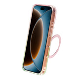 iPhone 17 Pro/iPhone 18 Pro Cover Marmoreret MagSafe-stativ Lyserød