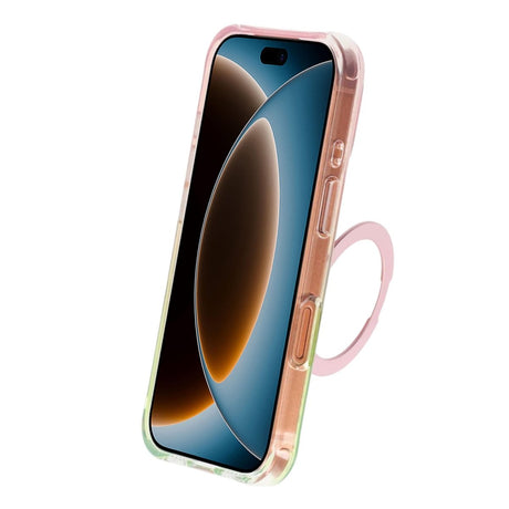 iPhone 17 Pro/iPhone 18 Pro Cover Marmoreret MagSafe-stativ Lyserød