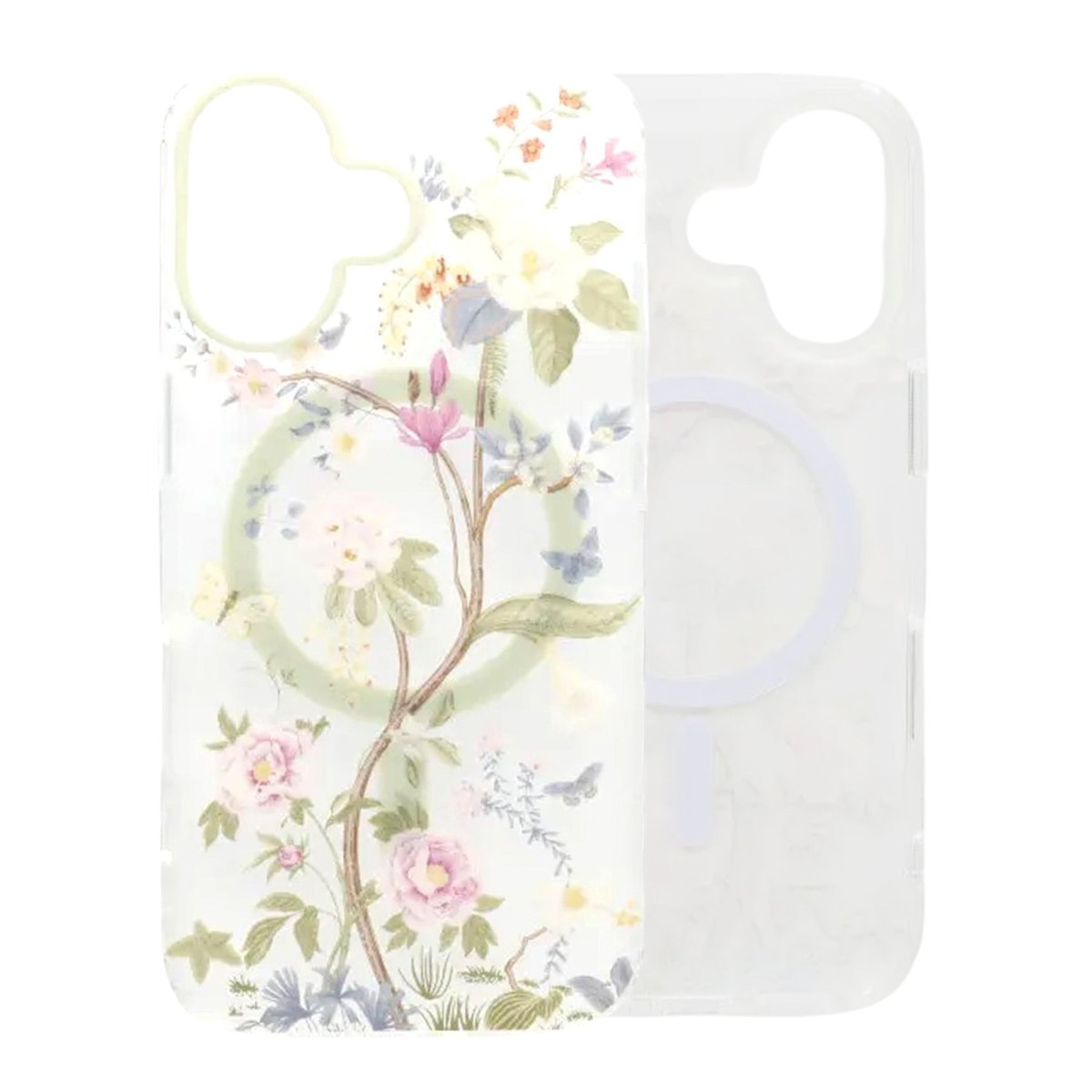 iPhone 17 Cover med blomstermønster og mat finish samt MagSafe Beige