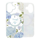 iPhone 17 Cover med blomstermønster og mat finish samt MagSafe Blå